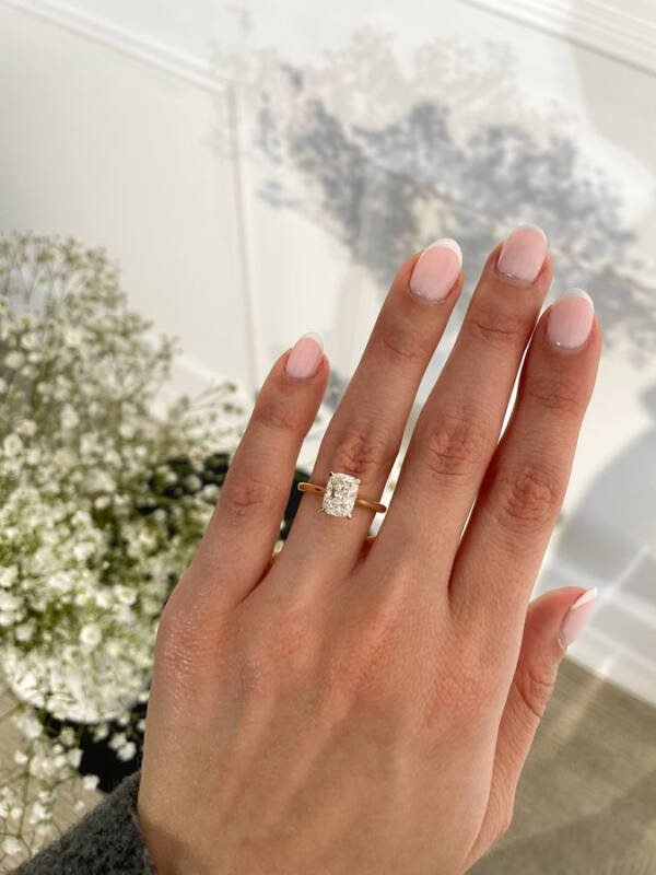 1.8ct Elongated Cushion Lab-grown Diamond Trellis Engagement Ring