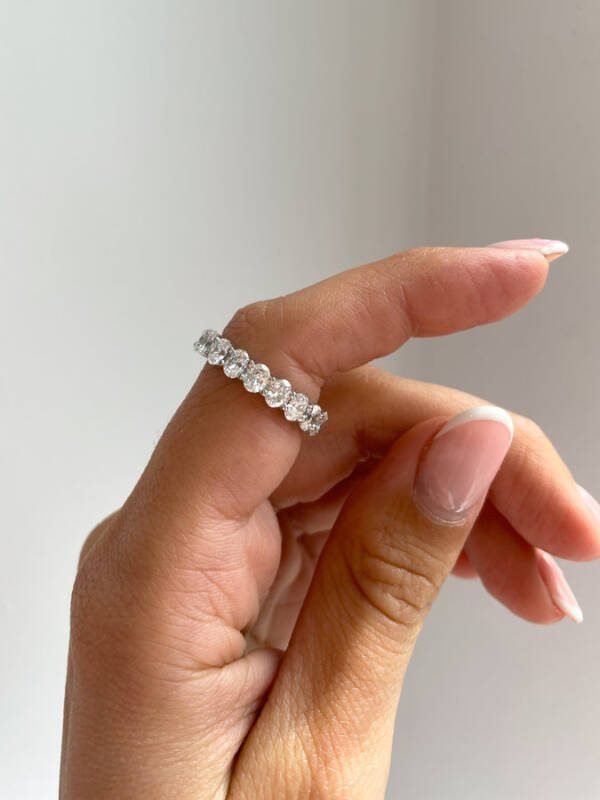 Oval Moissanite Eternity Band - Image 3