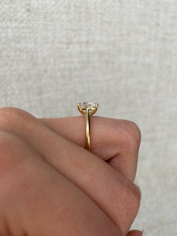 1.8ct Elongated Cushion Lab-grown Diamond Trellis Engagement Ring - Image 4