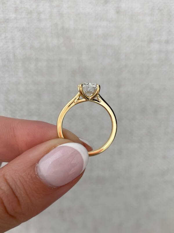 1.8ct Elongated Cushion Lab-grown Diamond Trellis Engagement Ring - Image 3