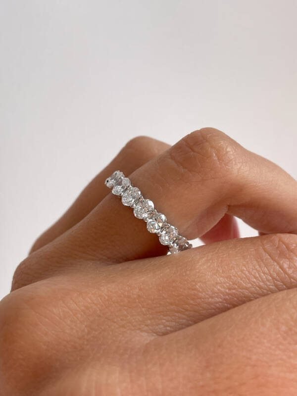 Oval Moissanite Eternity Band - Image 2