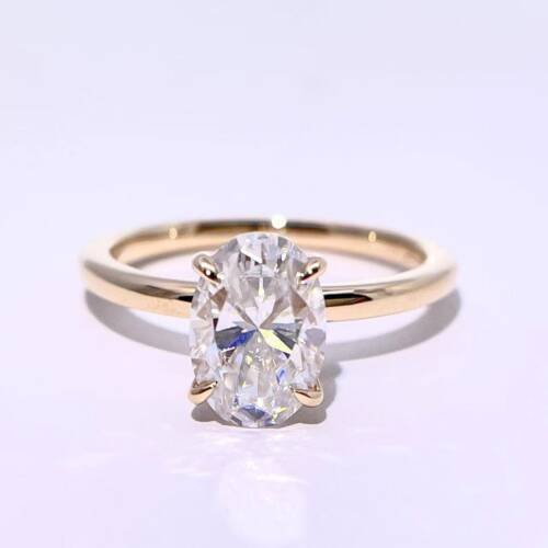 1.8ct Oval Moissanite Brilliant Cut Engagement Ring