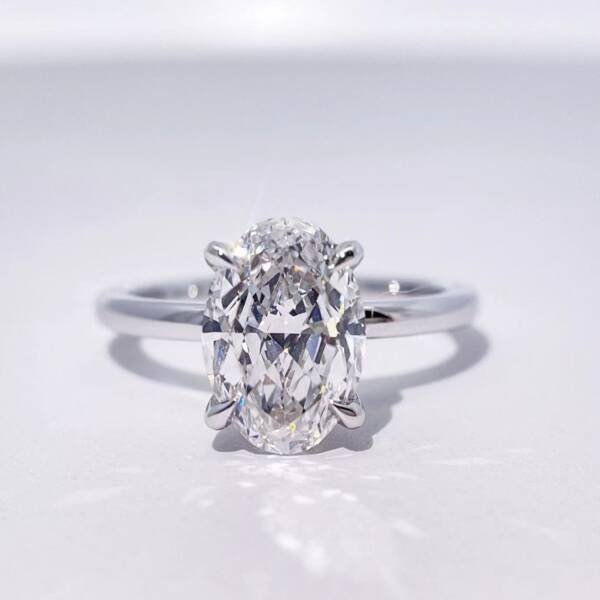 2.03ct Oval Brilliant Lab-grown Diamond Engagement Ring
