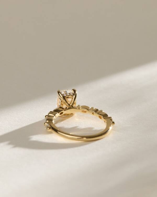 2ct Elongated Cushion Moissanite Engagement Ring - Image 3