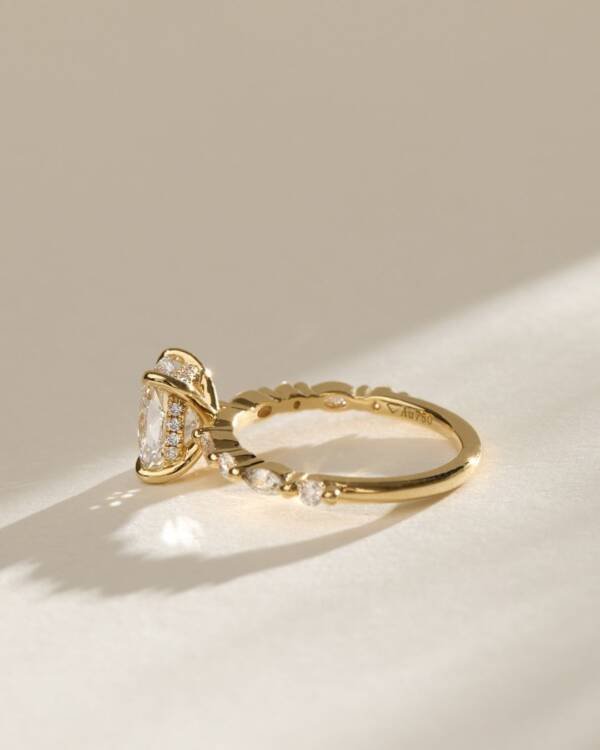 2ct Elongated Cushion Moissanite Engagement Ring - Image 2