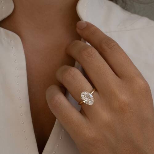3ct Oval Lab-grown Diamond Engagement Ring