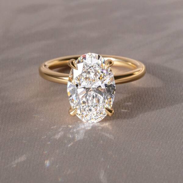 3ct Oval Lab-grown Diamond Engagement Ring - Image 4
