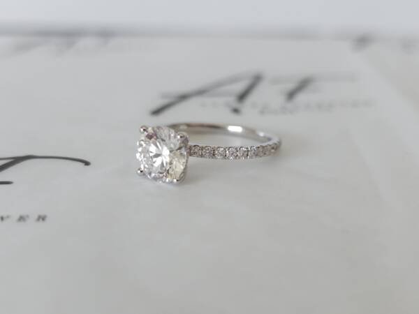 1.32ct Brilliant Round Lab-grown Diamond Engagement Ring