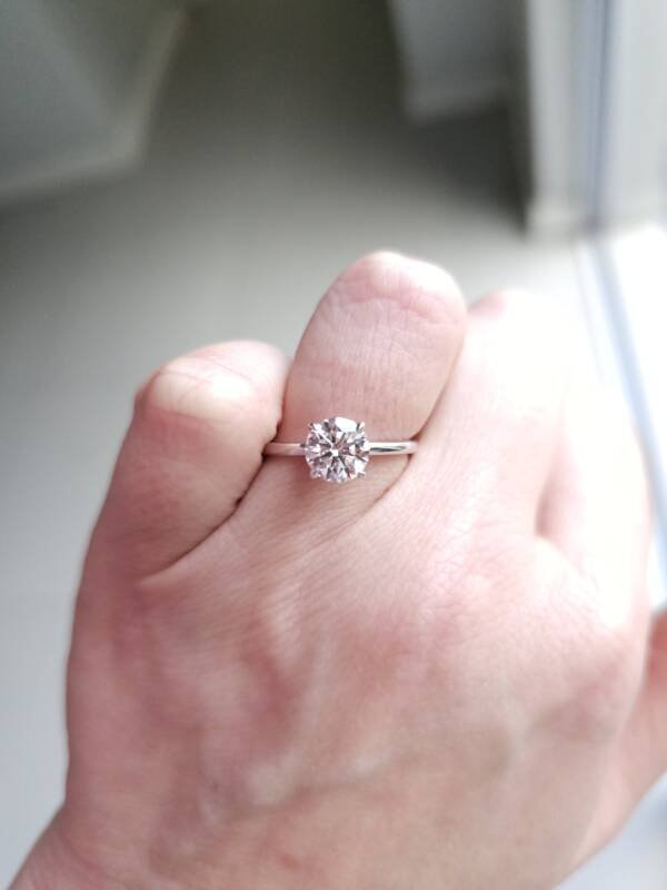 1.46ct Brilliant Round Lab-grown Diamond Engagement Ring - Image 6