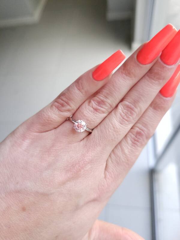 1.46ct Brilliant Round Lab-grown Diamond Engagement Ring