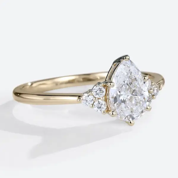 1.2ct Pear Lab-grown Diamond Engagement Ring - Image 4