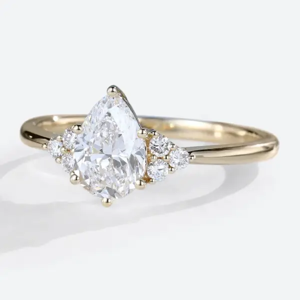 1.2ct Pear Lab-grown Diamond Engagement Ring - Image 2