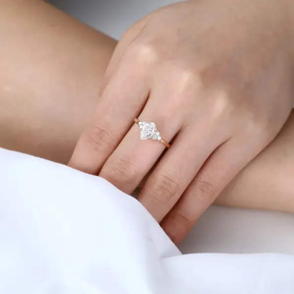 1.2ct Pear Lab-grown Diamond Engagement Ring - Image 5