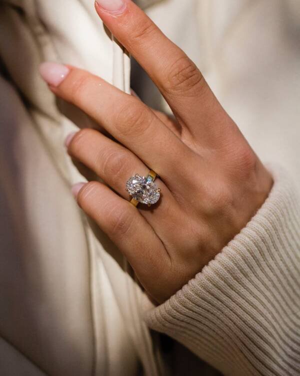 5.1ct Oval Brilliant Lab-grown Diamond Engagement Ring - Image 5