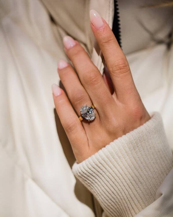5.1ct Oval Brilliant Lab-grown Diamond Engagement Ring - Image 6