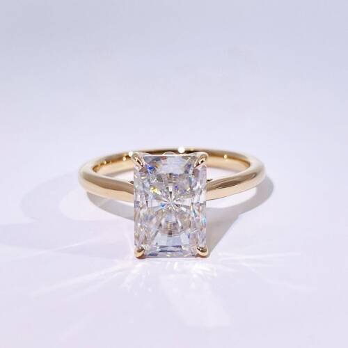 2ct Radiant Moissanite With Petal Prongs