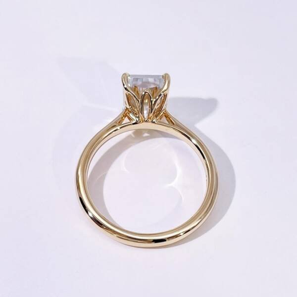 2ct Radiant Moissanite With Petal Prongs - Image 2