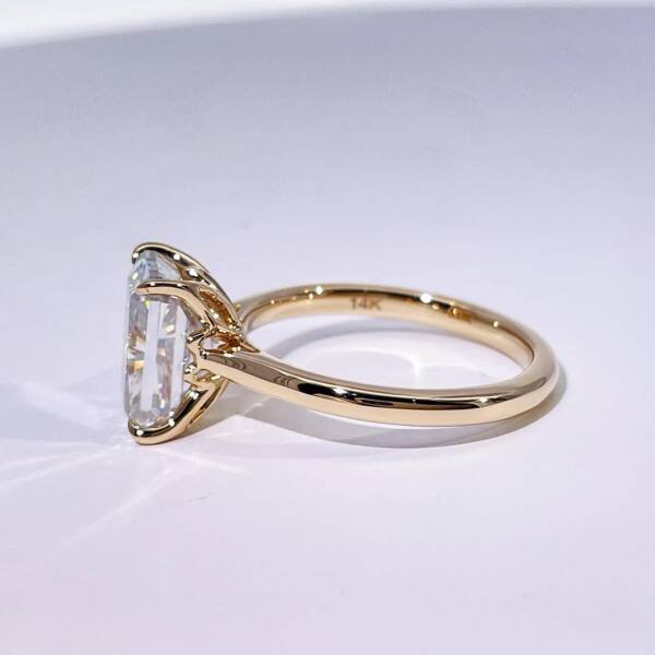 2ct Radiant Moissanite With Petal Prongs - Image 3