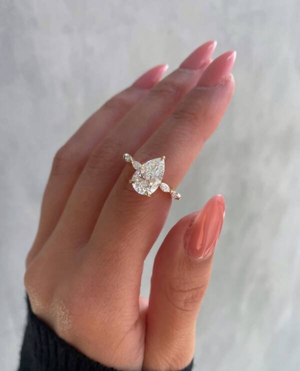 2.34ct Pear Lab-grown Diamond Engagement Ring